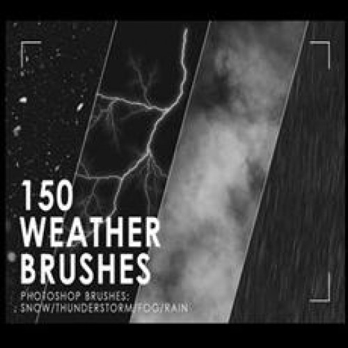 Creative Market - 150 Weather Photoshop Brushes